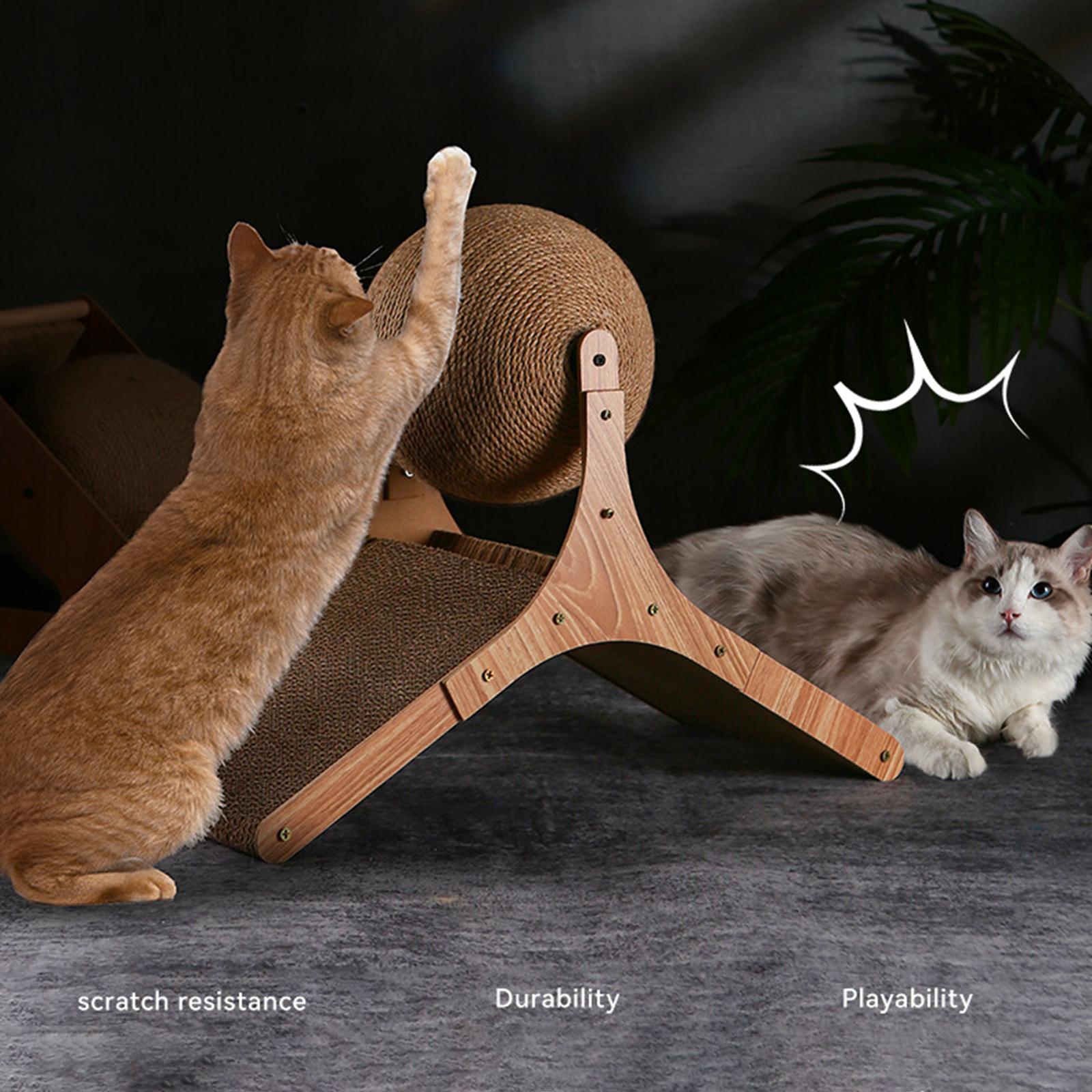 Cat Scratcher Toy Interactive Pet Toy Rotatable Ball Playing Scratching Ball