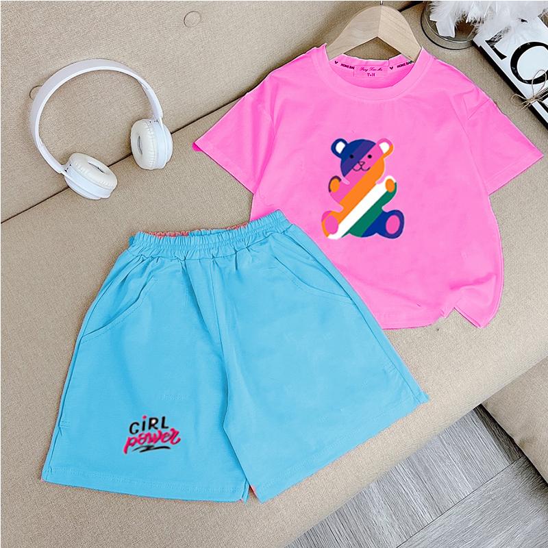 Đồ bộ bé gái size đại 45kg Bộ thun size đại bé gái, chất vải cotton 100% cho bé gái 5 tuổi-15 tuổi mang xinh