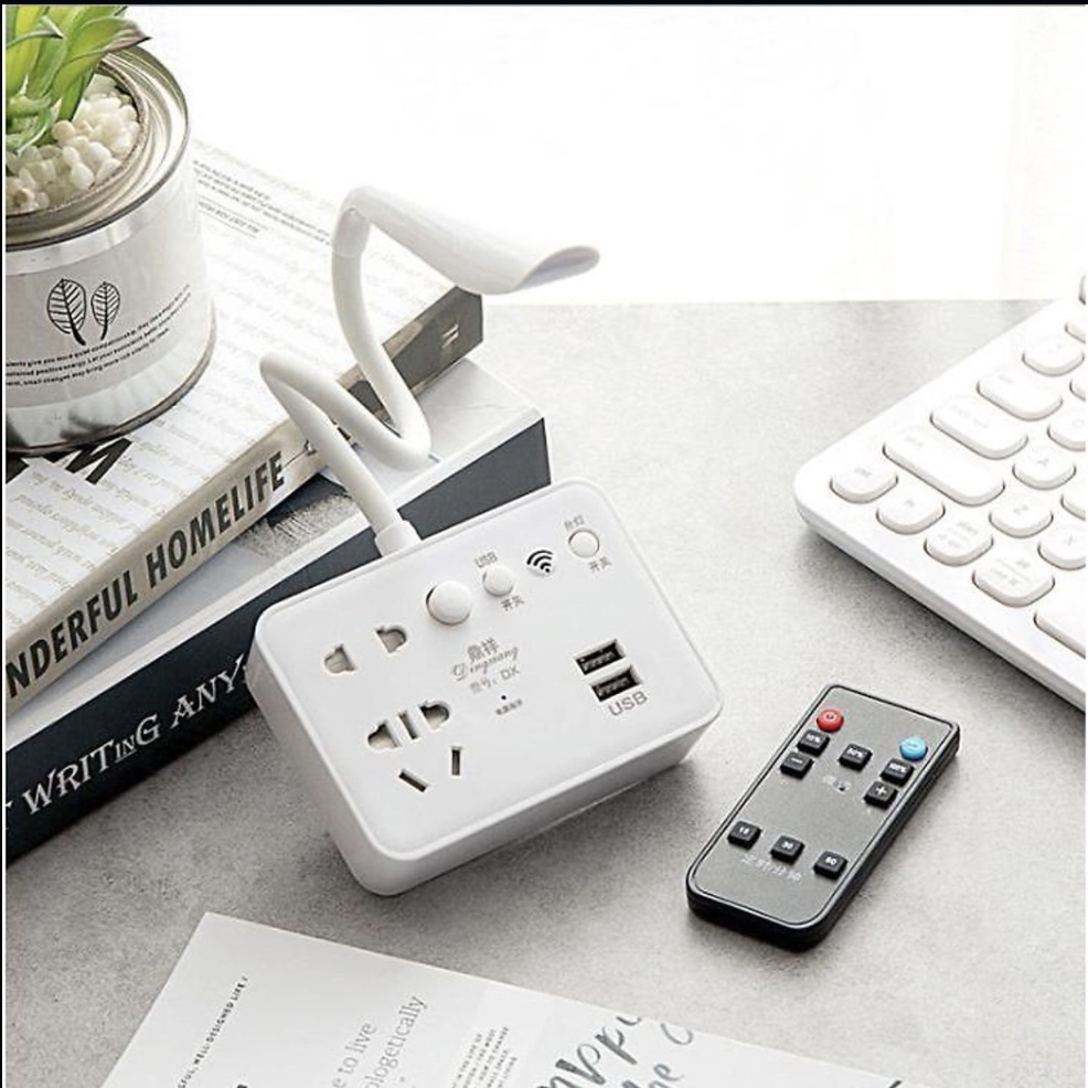 Ổ cắm điện USB tích hợp đèn ngủ có Remote điều khiển E1-L1010