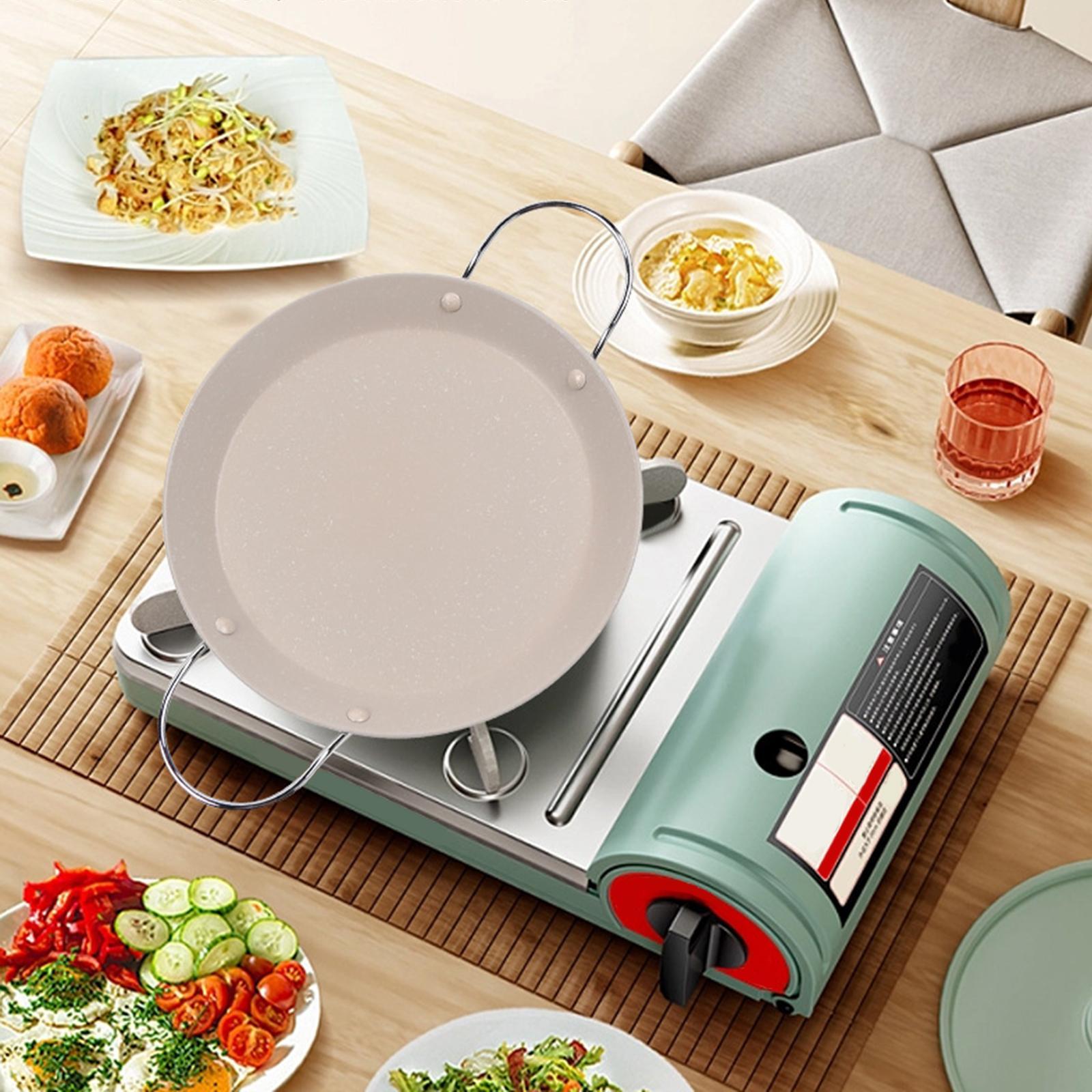 Camping Frying Pan Fry Pan Cooker Equipment Aluminum Alloy Flat Griddle Pan Skillet for Picnic Outdoor Indoor Camping Cooking