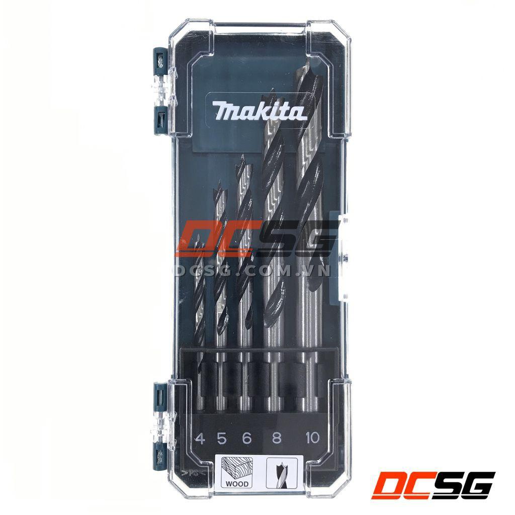 Bộ mũi khoan gỗ chân tròn 05 cái Makita D-72861