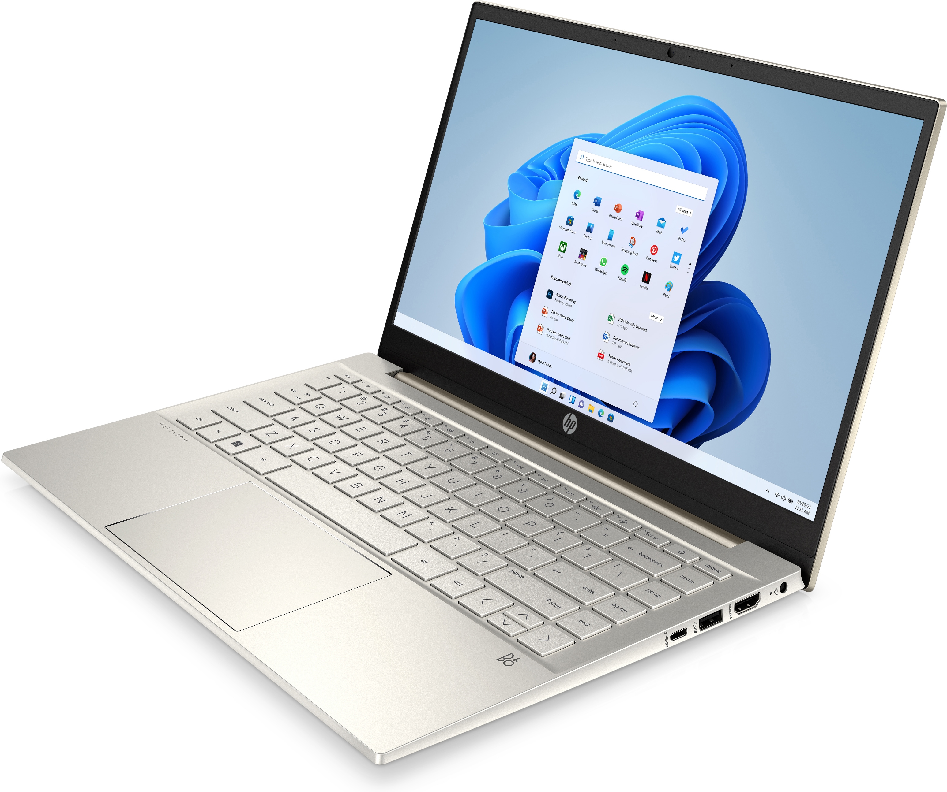 Máy tính xách tay HP Pavilion 14-dv2069TU 7C0P1PA (Core i3 1215U/ 8GB/ 256GB SSD/ Intel UHD Graphics/ 14.0inch Full HD/ Windows 11 Home/ Gold) - Hàng Chính Hãng