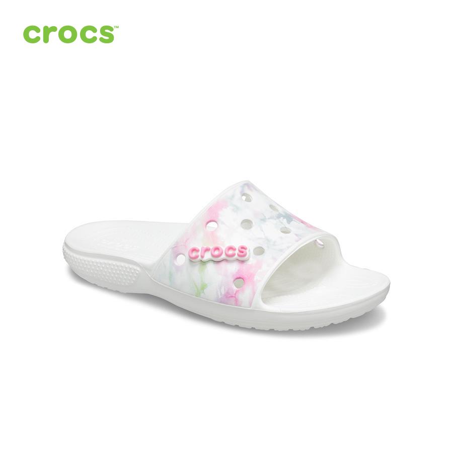 Dép quai ngang unisex Crocs FW Classic Slide U Bleach Dye Whi/Mlti - 207411-94S