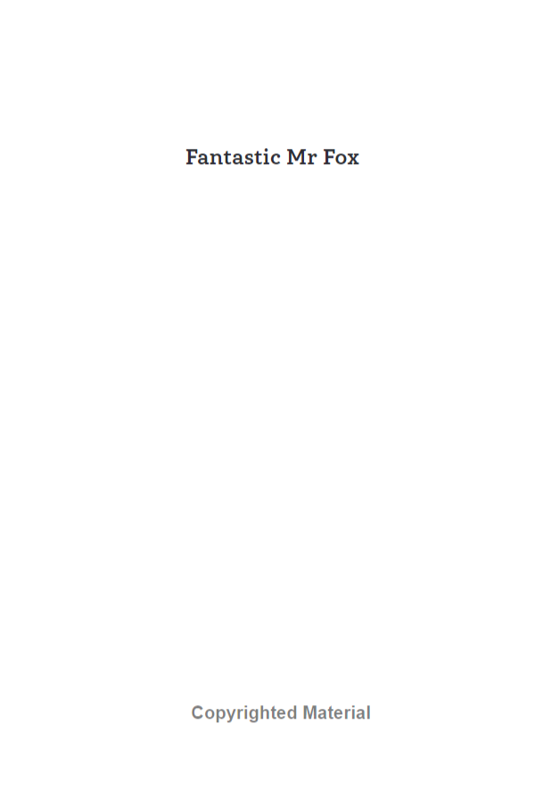 Sách ngoại văn: Fantastic Mr Fox