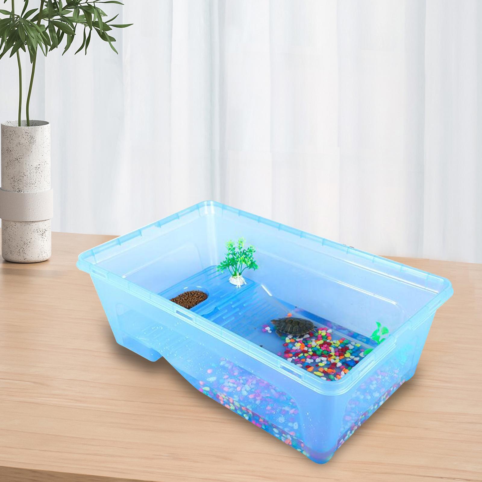 Reptile Habitat Box Turtles Tank Aquarium for Frog Tortoises Hermit Crabs