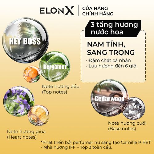 Dầu gội ELONX HEY BOSS dầu gội 3 in 1 nam dầu gội hương nước hoa dầu gội đầu nam thơm lâu sữa tắm gội (sáng - 680gr)