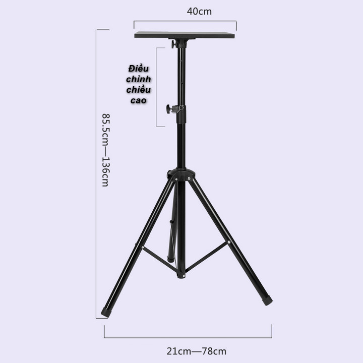 Bàn Kê Máy Chiếu Di Động Có Thể Điều Chỉnh Chiều Cao Tối Đa 1,8m