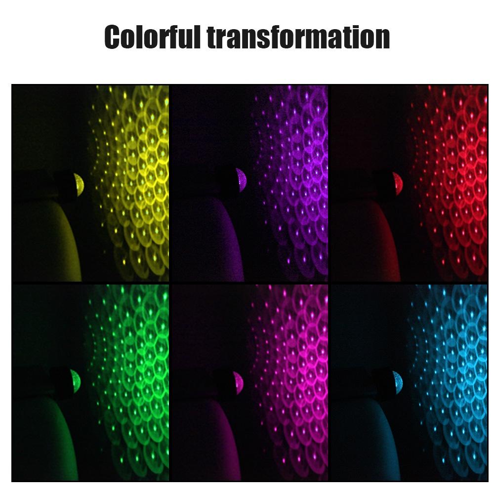 Đèn LED RGB USB mini ánh sáng màu sắc lãng mạn trang trí xe hơi