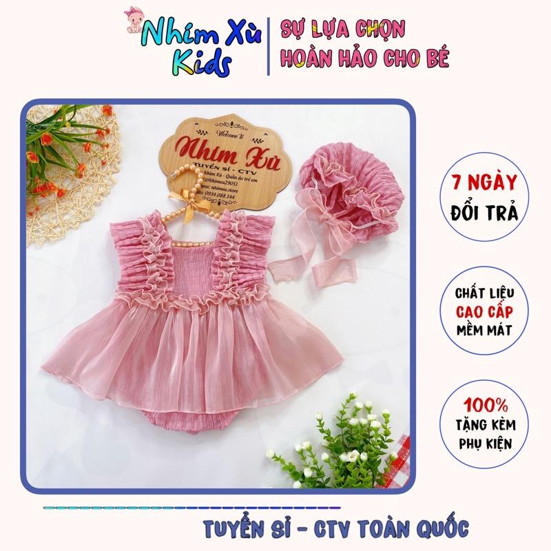 [3-12kg] Body Cánh Tiên Chấm Bi NHÍM XÙ KIDS Cho Bé Gái Sơ Sinh, Đầy Tháng, Thôi Nôi B088