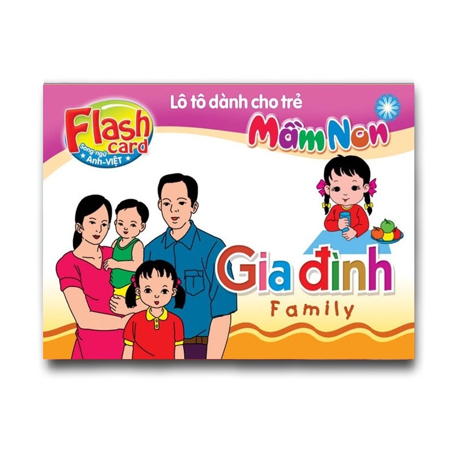 Flash Card song ngữ Anh Việt – Lô tô cho trẻ mầm non - chủ đề: Gia đình