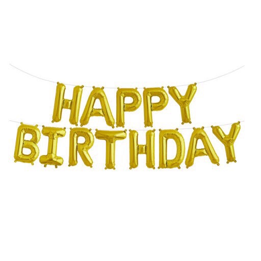 Chữ HAPPY BIRTHDAY vàng