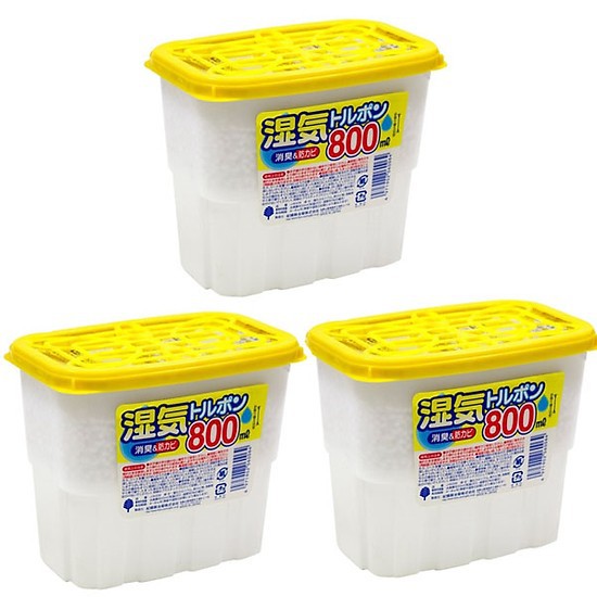 Set 03 Hộp hút ẩm, khử mùi, chống mốc Kokubo ( 600ml-800ml ) - Hàng nội địa Nhật Bản.