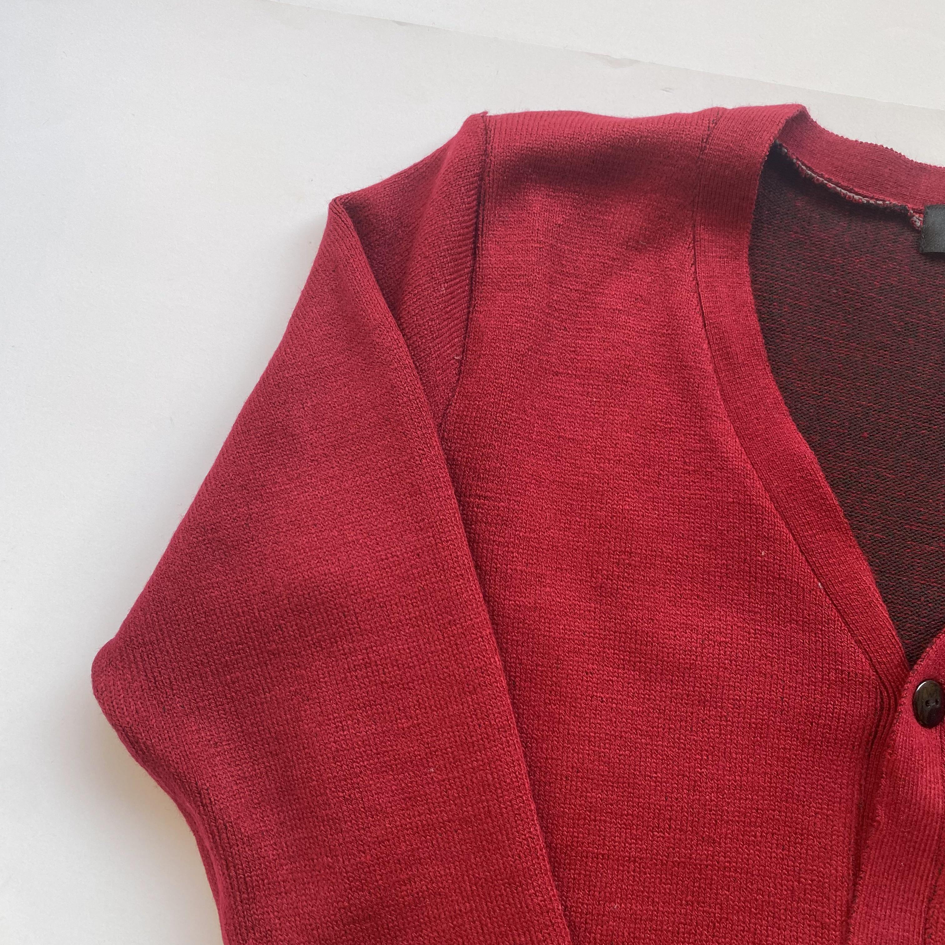 Áo len nam cadigan phối Hàn Quốc Tay dài Cài cúc dày dặn ABABA Cardigan-tron