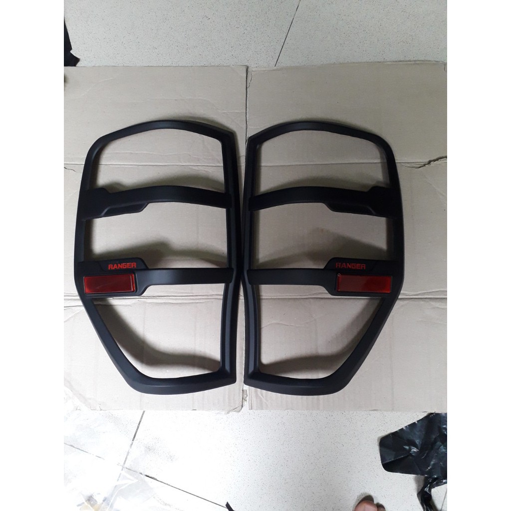 Ốp viền đèn pha, hậu xe Ford Ranger 2015 2016- 2017 2018 2019 2020 2021 nhựa đen cao cấp