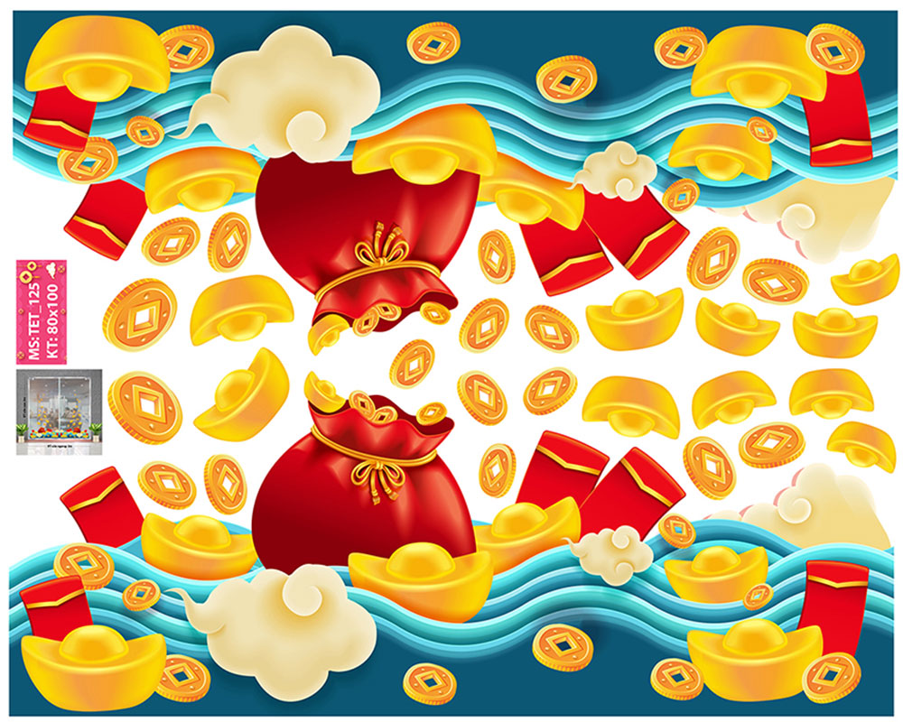 Decal trang trí tết  số 125