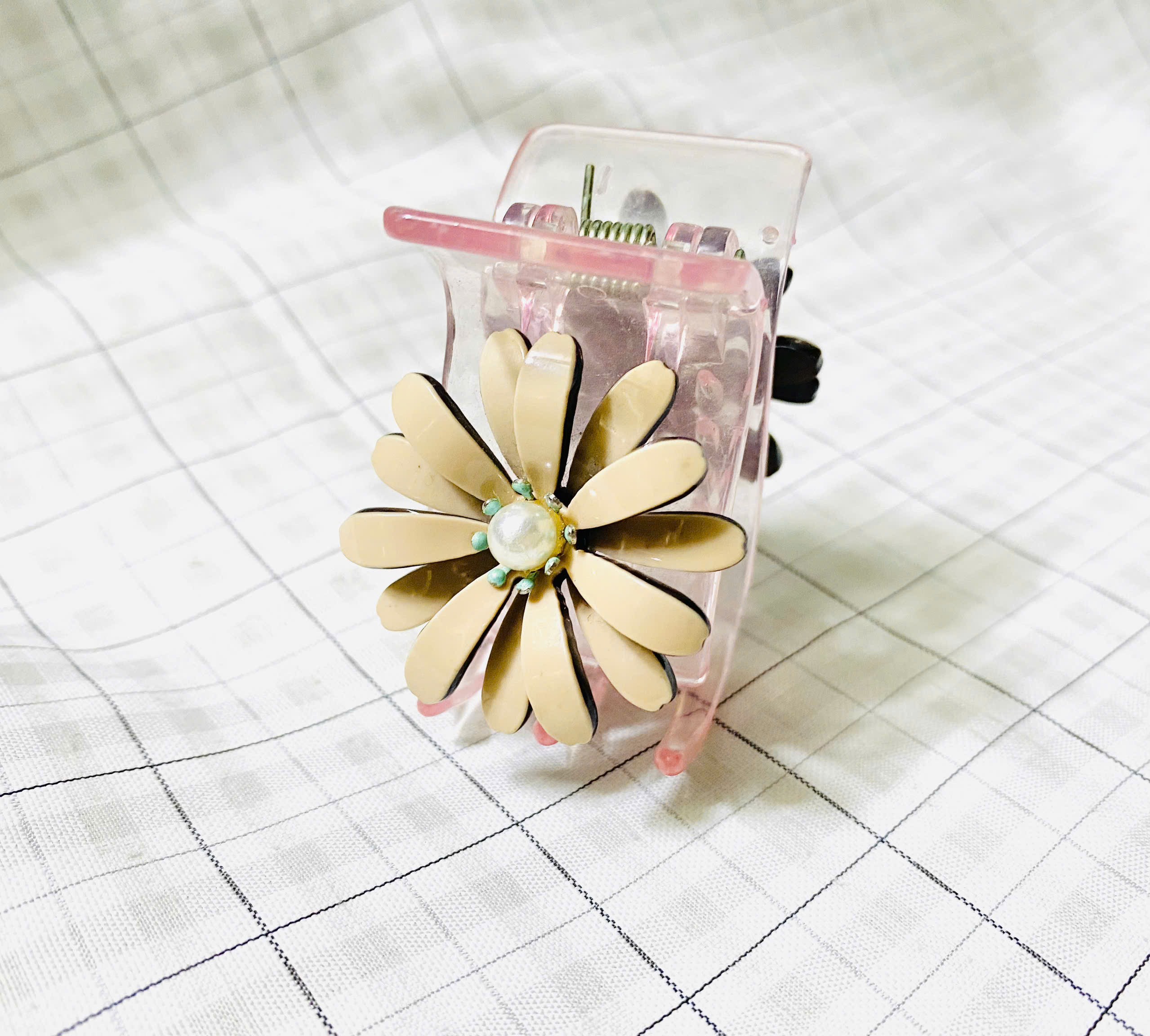 Kẹp tóc càng cua hoa cúc nhiều cánh - kẹp tóc càng cua 5 răng chất lượng cao - kẹp tóc hoa cúc cao cấp