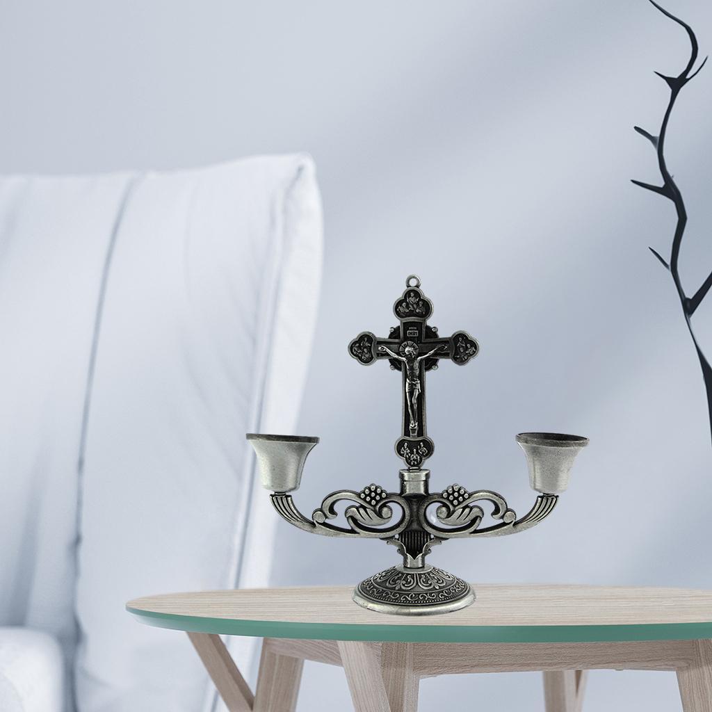 Small Candle Holder Candelabra Candlestick Wedding Candle Stand Gift Grey