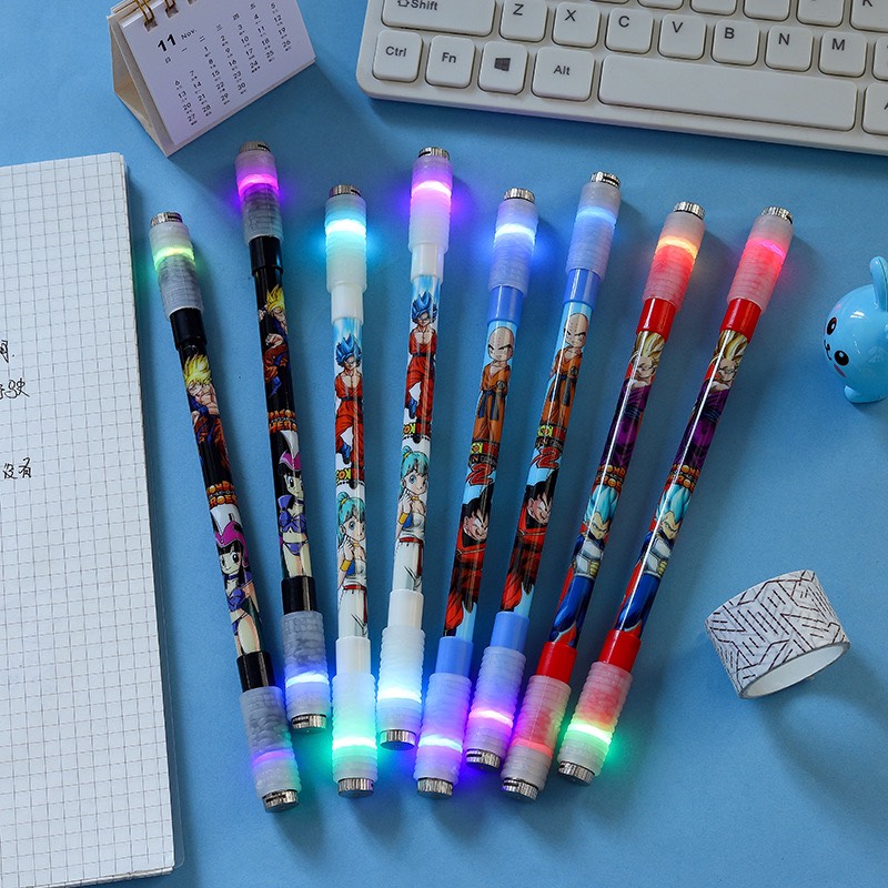 Bút xoay nghệ thuật có đèn led hai đầu cân bằng chống trượt pinnging pen
