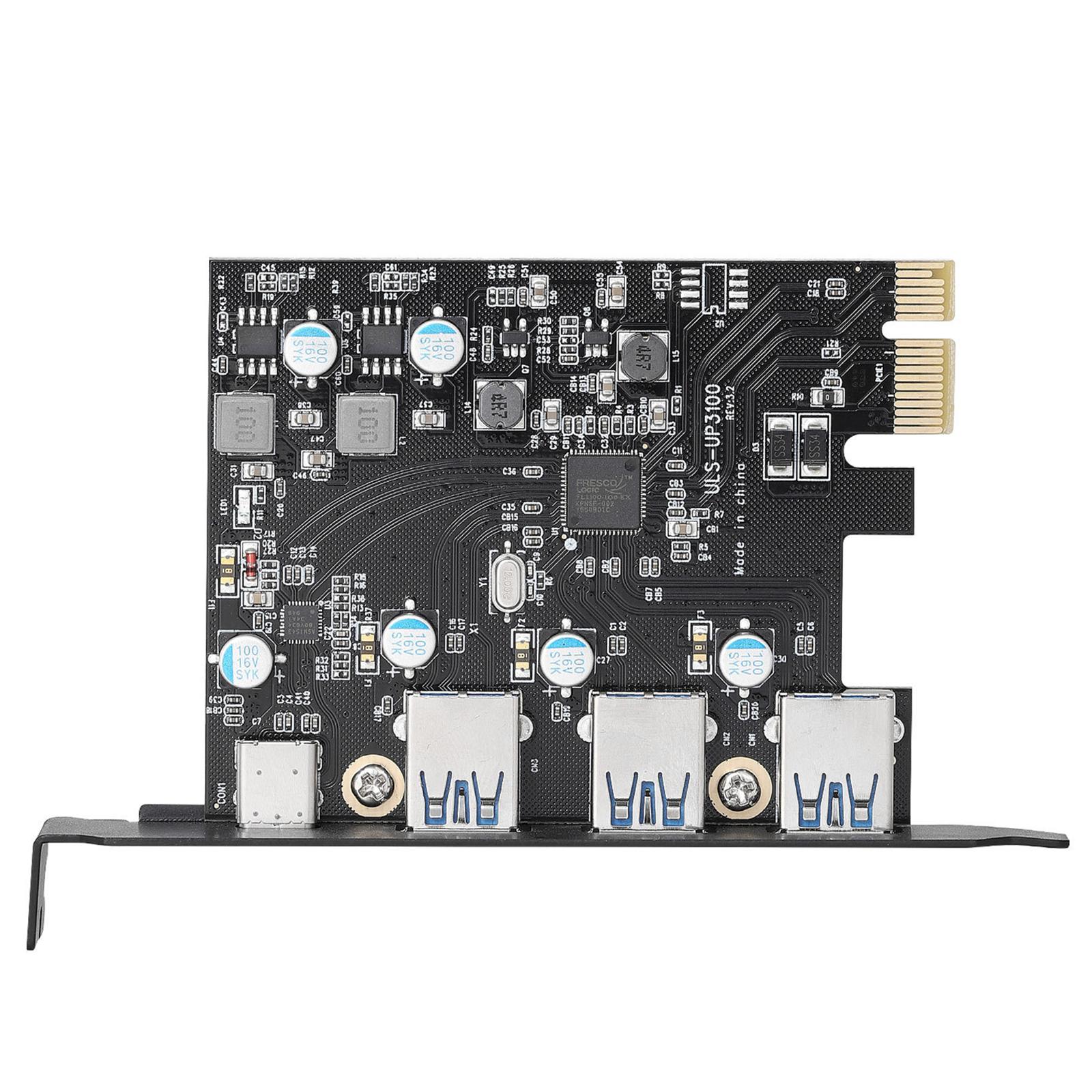 Type C(1) Type A(3 ) PCI-e to USB 3.0 Type-C USB 3.0 Type-A PCI