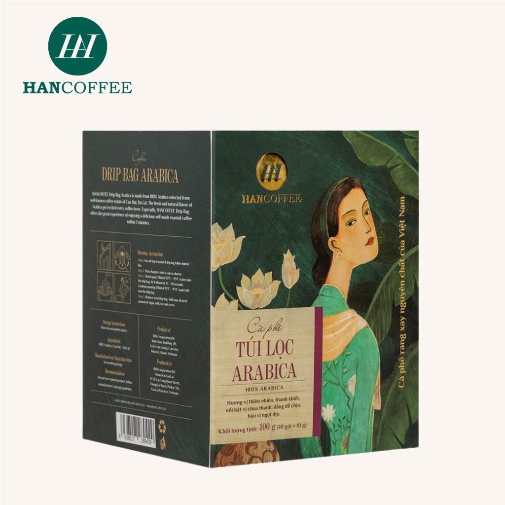 Cà Phê Túi Lọc Arabica HANCOFFEE Đắng Êm Chuyển Ngọt, Chua Nhẹ Hộp 10 gói - HND1