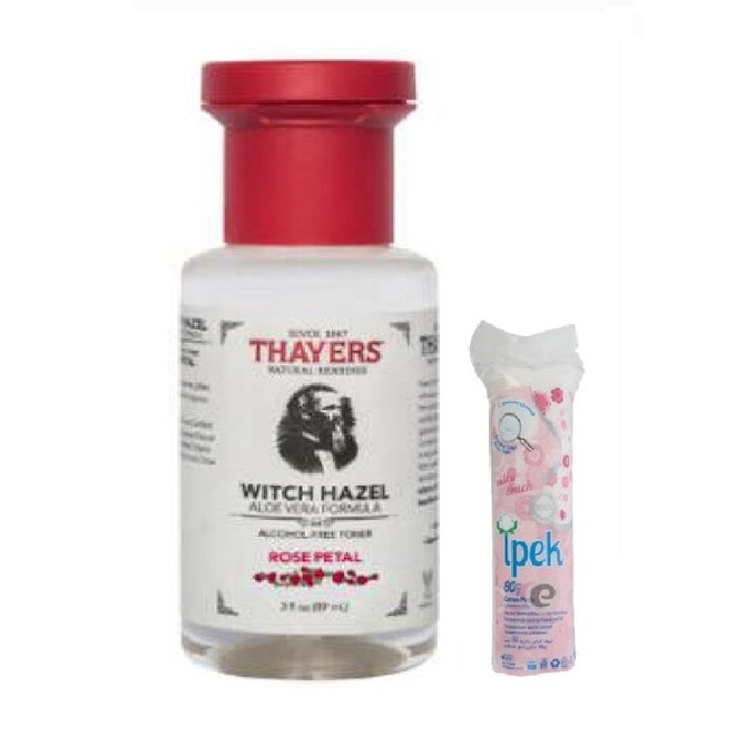 Nước Hoa Hồng Thayers Làm Sạch, Se Khít Lỗ Chân Lông Rose Phiên bản Mini Size 89ml + Tặng 1 bông Ipek 80 miếng