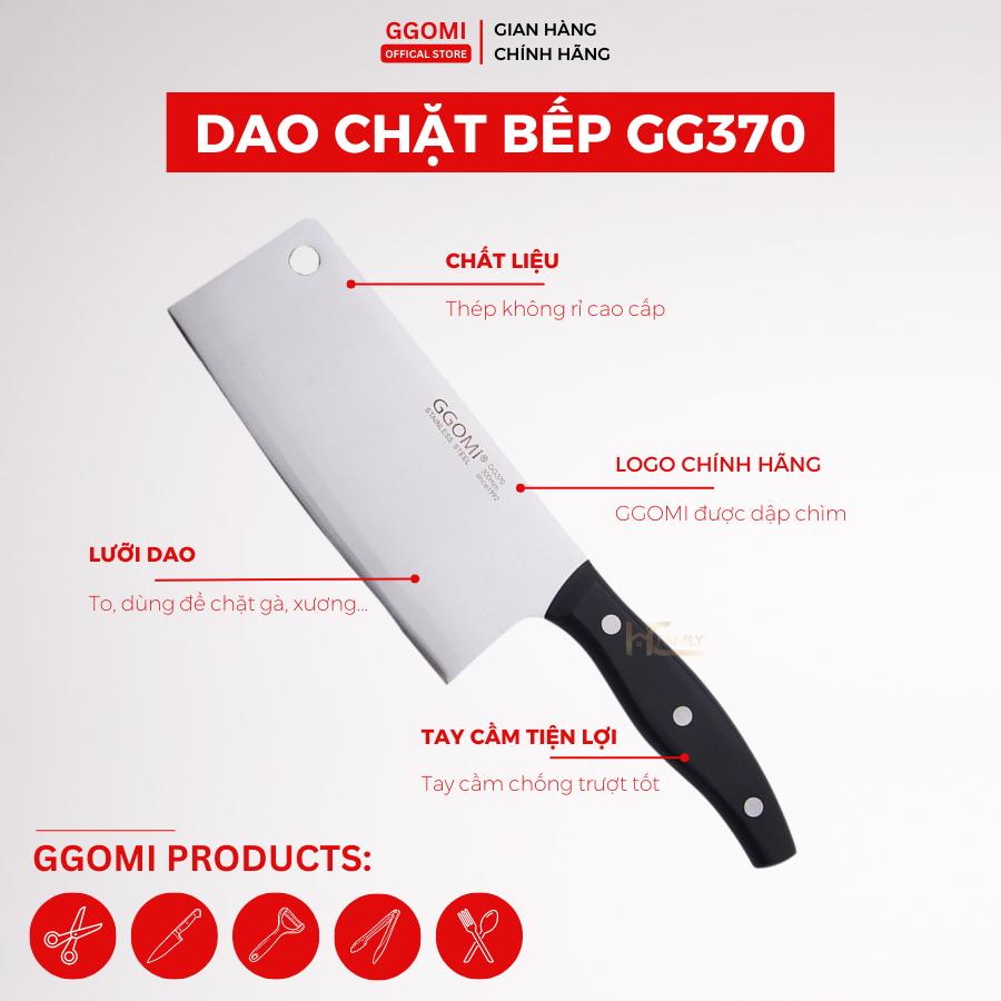 Dao thái bản vuông GGOMI bằng thép không gỉ Hàn Quốc cao cấp