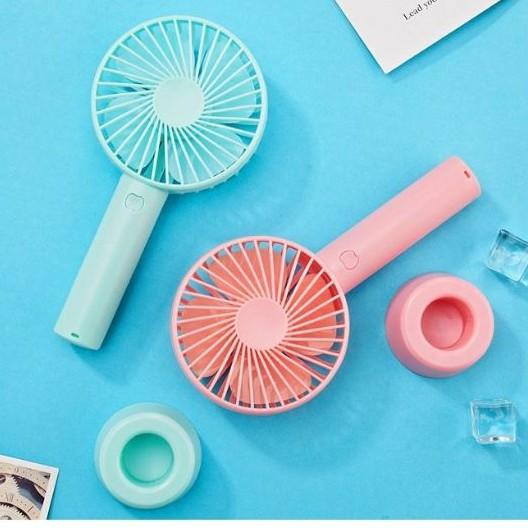 Quạt Cầm Tay Mini 4 Cánh Pin Sạc SS2 N9 Có Đế Để Bàn - Tiện Lợi Nhỏ Gọn