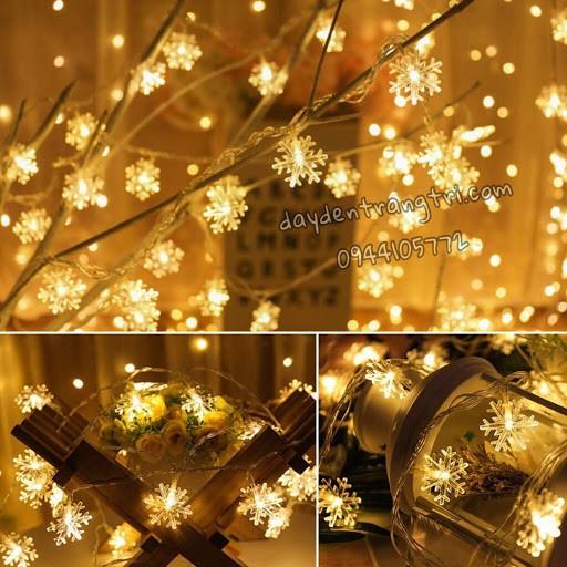Dây đèn led nhấp nháy hình bông tuyết/Hình cây thông/ Đèn trang trí Noel/