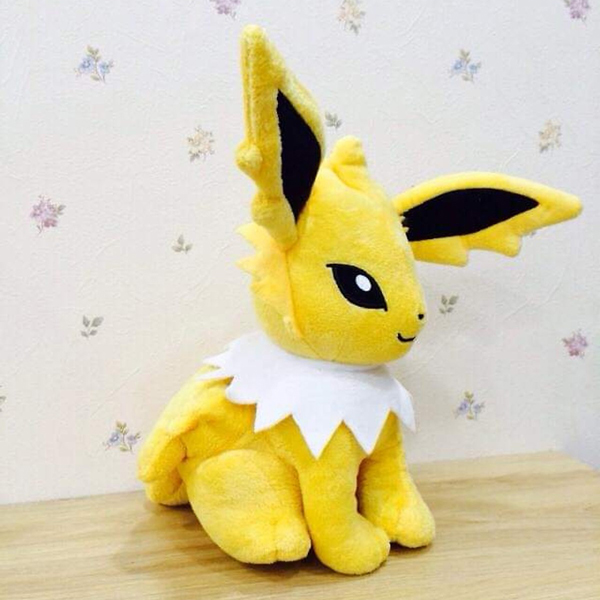 Gấu Bông Pokemon - Eevee Jolteon Hệ Điện (30 Cm) Gb200 (Tặng 1 Móc Khóa Dây Da Pu Đính Đá Lấp Lánh)