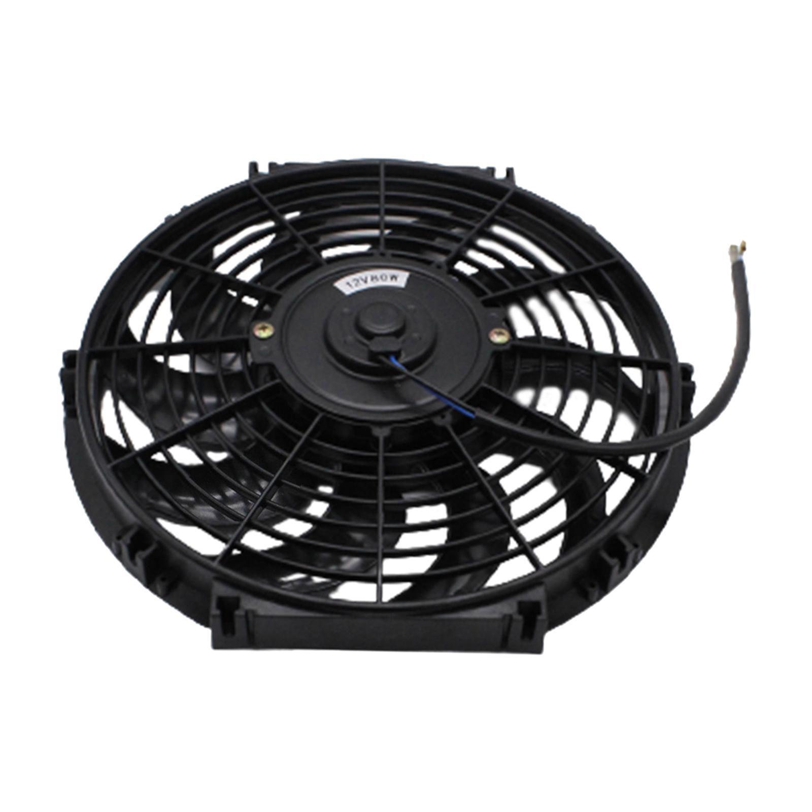 Electric Cooling Fan 12inch Push Performance 12V 80W Easy Installation Mount for Pickup Truck
