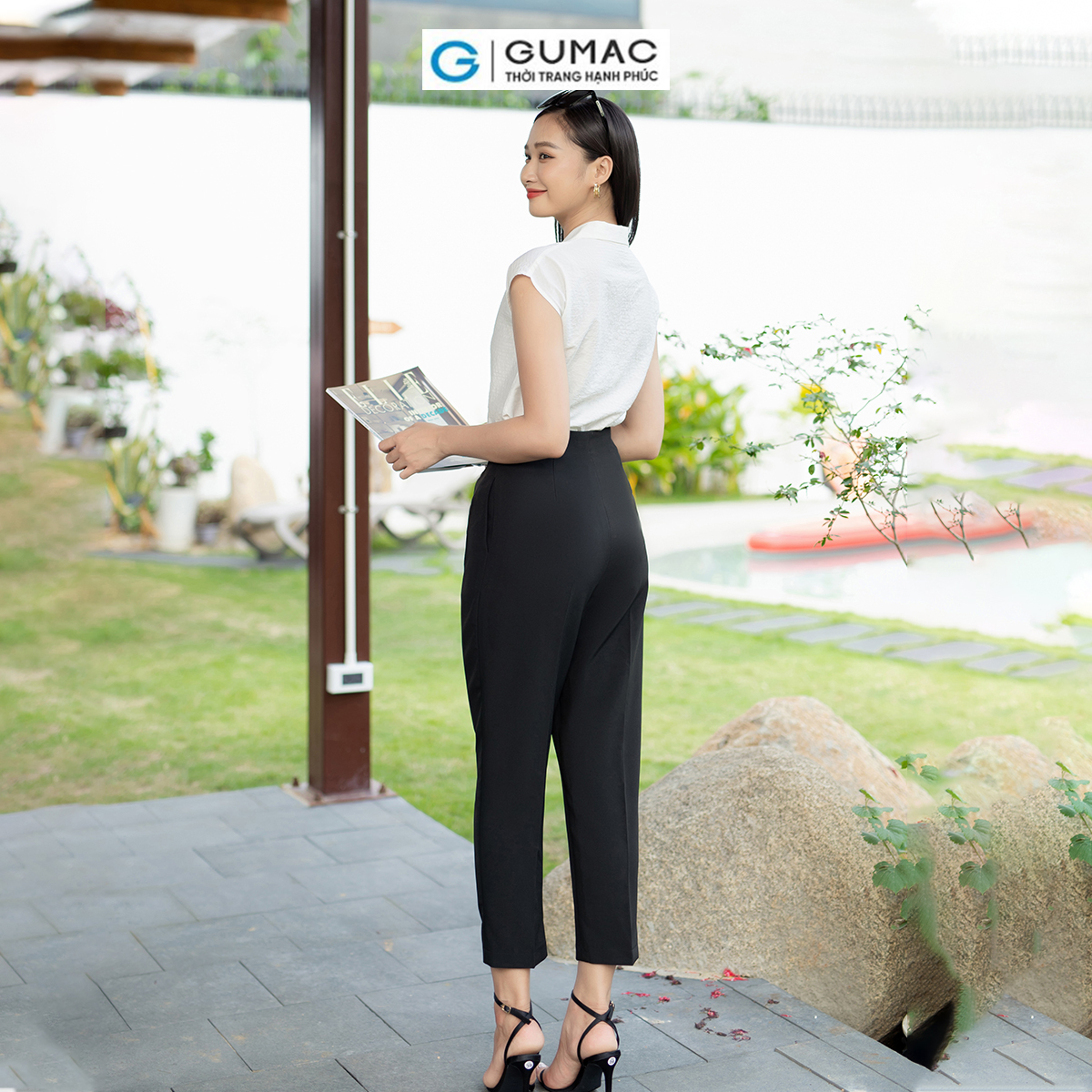 Quần baggy nữ thắt dây nơ tôn dáng trẻ trung thời trang GUMAC QD07047