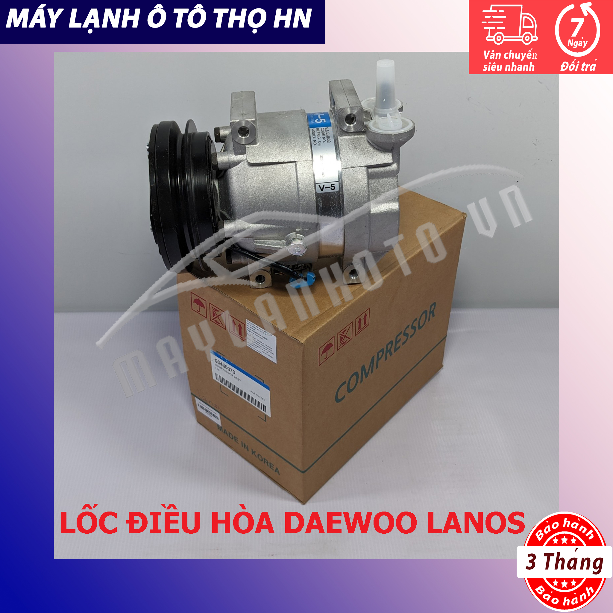 Lốc điều hòa (block,máy nén) Daewoo Lanos Hàng xịn Hàn Quốc (hàng chính hãng nhập khẩu trực tiếp)