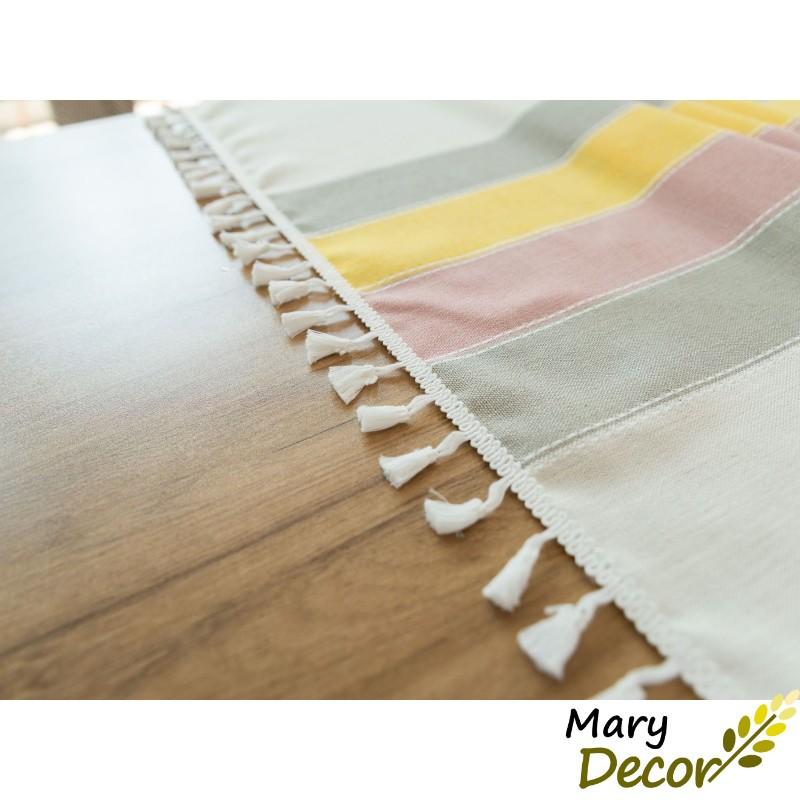 Khăn trải bàn cao cấp Mary Decor chất liệu cotton thêu - KBCC05