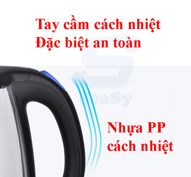 Bình Đun Siêu Tốc, Ấm Đun Siêu Tốc Thủy Tinh SeaSy SS41, Dung Tích 2 Lít, Thủy Tinh Chịu Nhiệt, Tay Cầm Cách Nhiệt, Tự Ngắt Điện Khi Sôi, Với Công Suất Lớn, Đun Sôi Nhanh Và Dễ Vệ Sinh, Tặng Kèm Khăn Lau Đa Năng – Hàng Chính Hãng