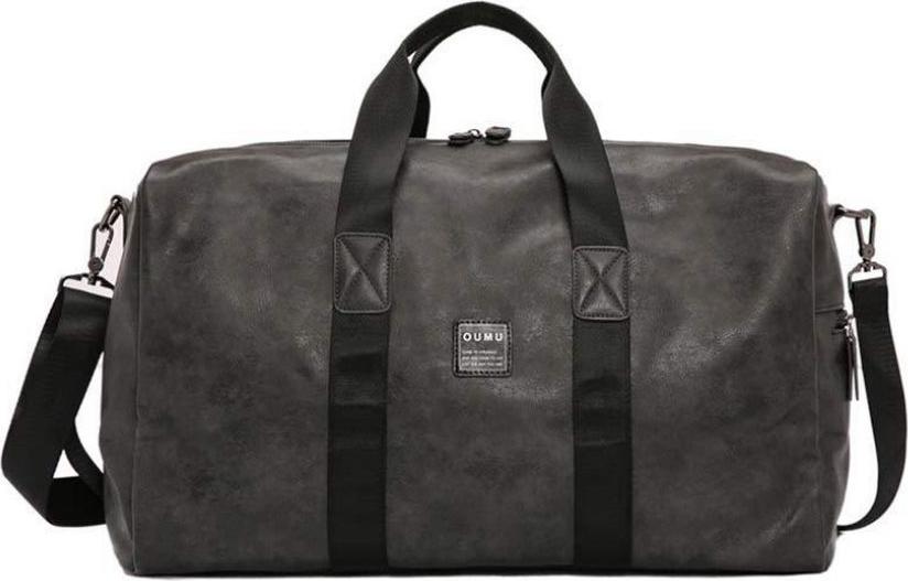 Men's Pu Leather Handbag Large Travel Bag