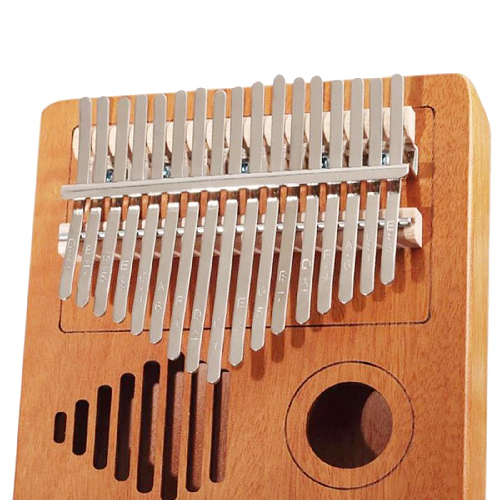 Kalimba 17 Key Thumb Piano Wooden Musical Instrument w/ Bag Tuner Hammer