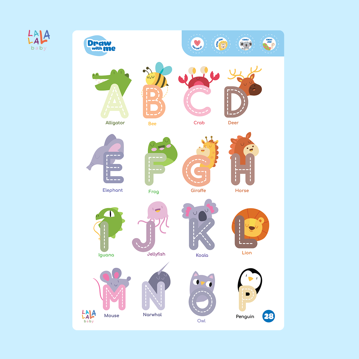 Hình ảnh Đồ chơi Giáo dục sớm Thẻ Flashcard thông minh cho bé xóa được, học liệu giáo dục sớm thương hiệu Lalala Baby (Shape Me - Write Me - Math Me - Learn Me)