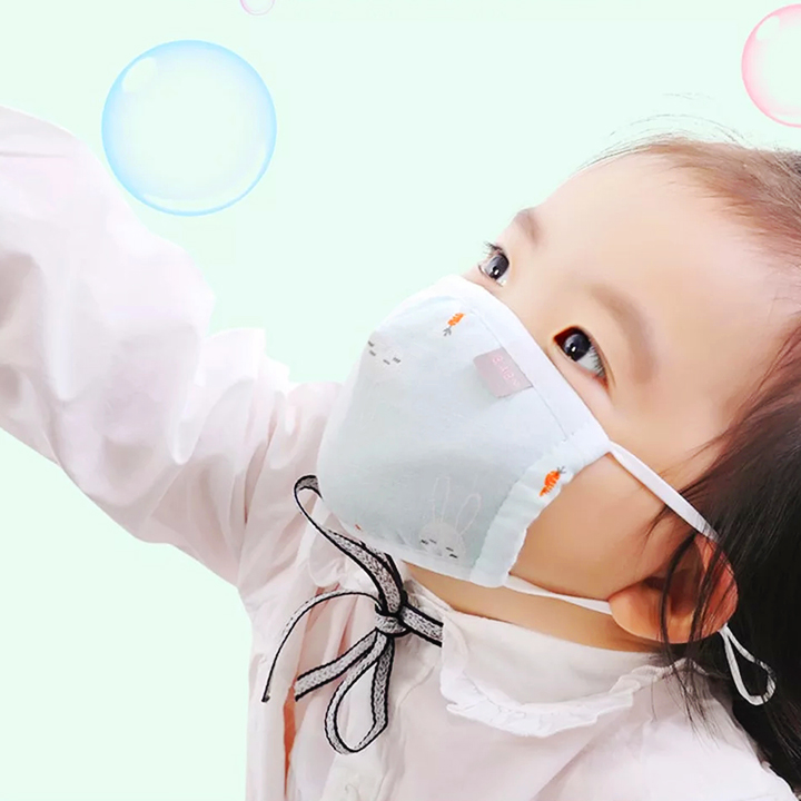 Khẩu trang vải cho bé 1-7 tuổi chất cotton thông thoáng dùng hàng ngày nhiều họa tiết đáng yêu – M011