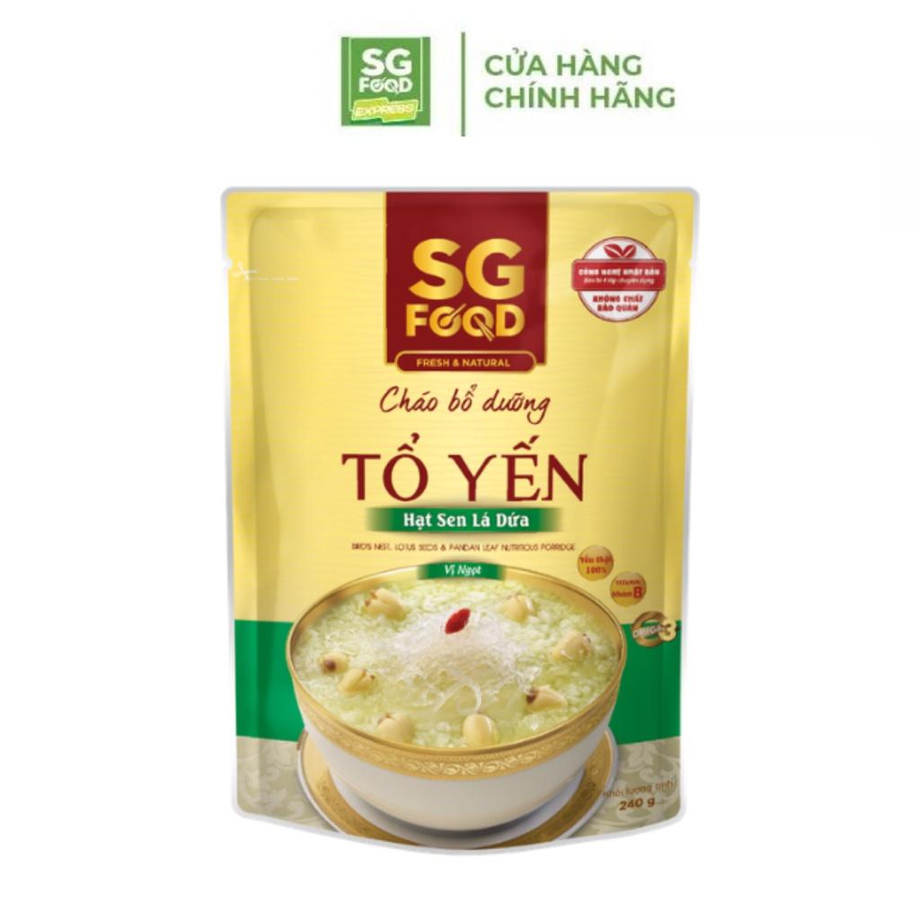 Combo 5 Cháo Bổ Dưỡng Sài Gòn Food 240g (Tổ Yến Cá Hồi, Tổ Yến Hạt Sen, Tổ Yến Bát Bảo, Gà Ác, Bồ Câu)