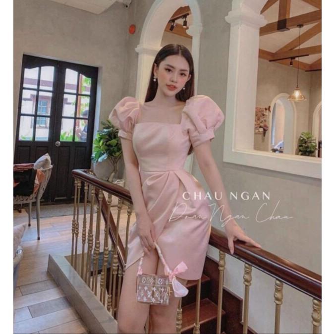 Đầm Ôm Body Cổ Vuông Tay Phồng Đặc biệt với màu sắc tươi trẻ