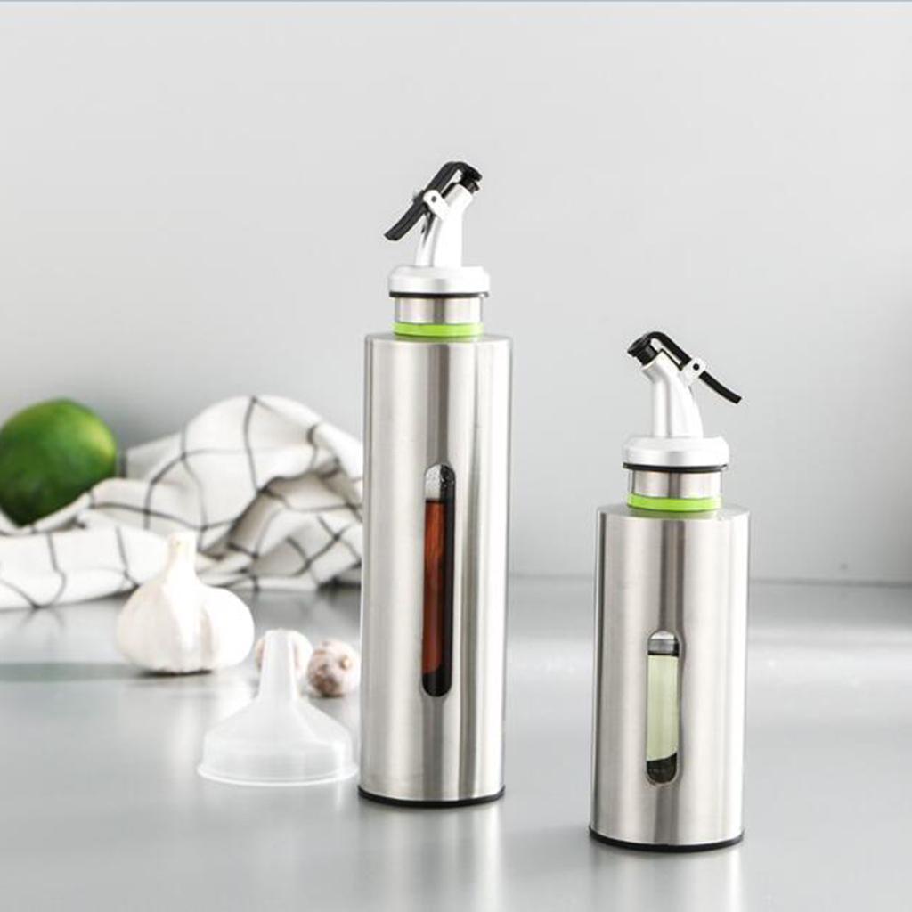 2 Pieces Vinegar Dispenser Pourer Bottle Olive Oil Container Safe Durable