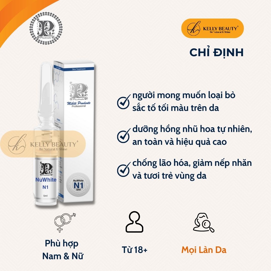 Kem Dưỡng Mibiti Prudente Nuwhite N1 - Khử Thâm, Dưỡng Hồng Ti | Kelly Beauty
