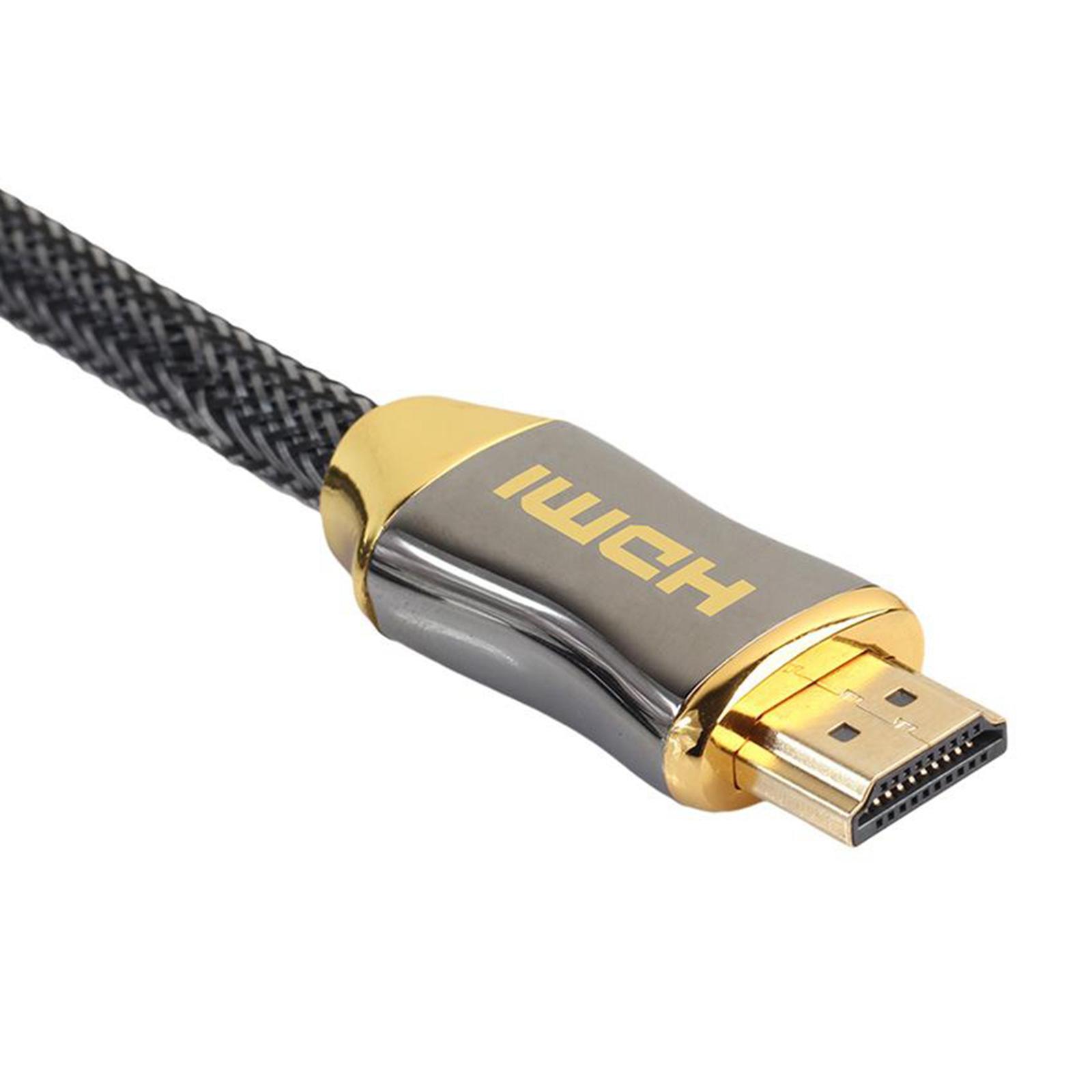 4K HDMI Cable | High Speed, Braided & Gold Connectors, 4K 60Hz, Ultra HD, 2K, Compatible | for PS5, Monitor, Laptop & More