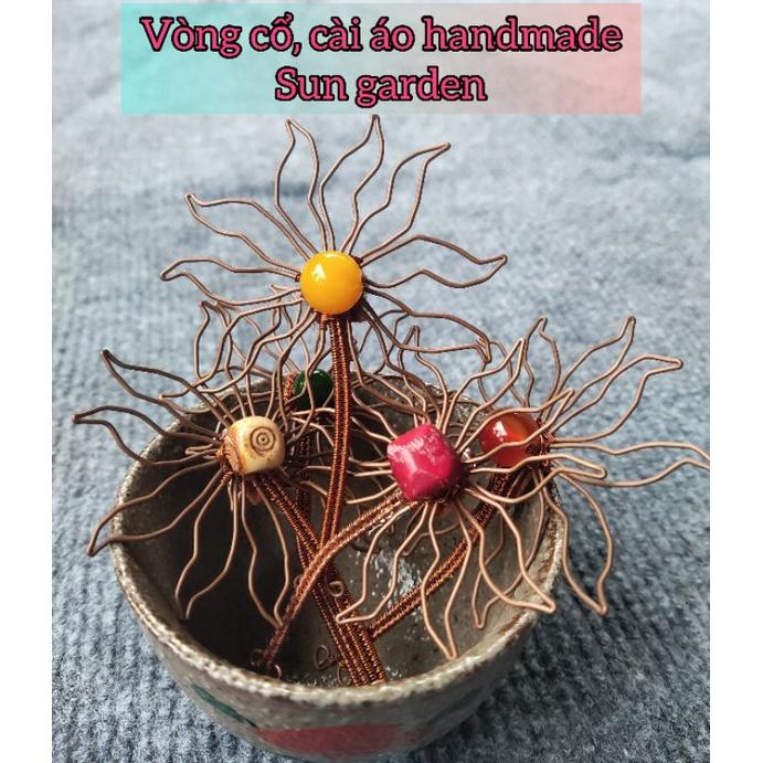 Vòng cổ, cài áo hoa hướng dương handmade