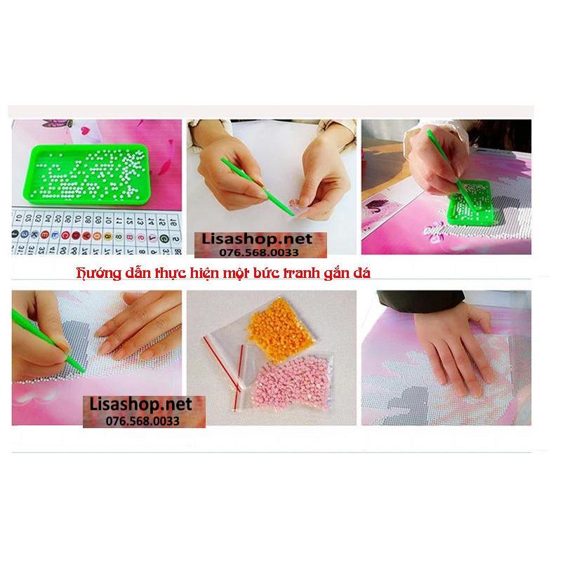 Tranh đính đá CHA MẸ 75x48cm chưa đính lg1171