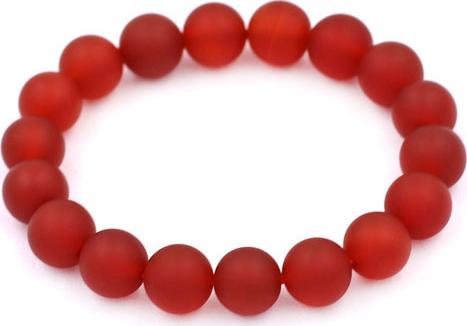 Vòng đeo tay Thạch Anh Đỏ Mờ 10 ly - hợp mệnh Hỏa, mệnh Thổ - Size vừa