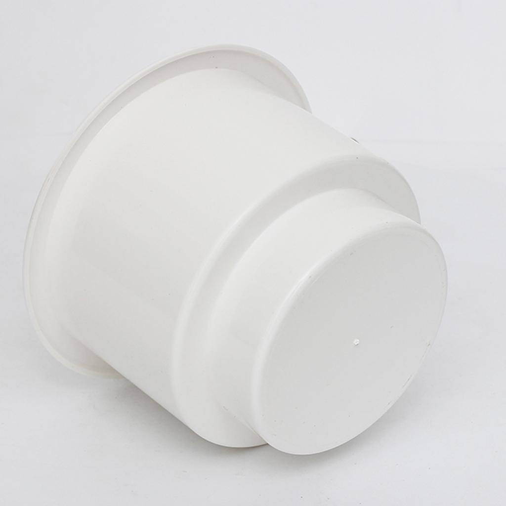 2X White No Holes Recessed Cup Drink Holder Universal for Marine Boat