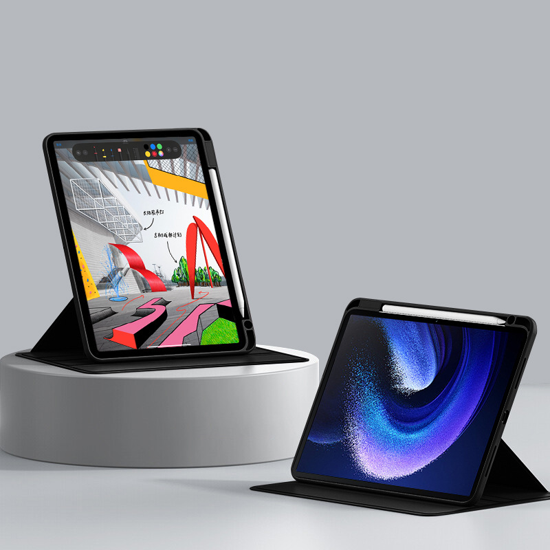 Bao Da Xoay 360° Dành Cho Xiaomi Mi Pad 6 và Mi Pad 6 Pro Da TPU cao cấp, Xoay tròn dựng ngang và dọc, Bên trong có khay đựng bút tiện lợi