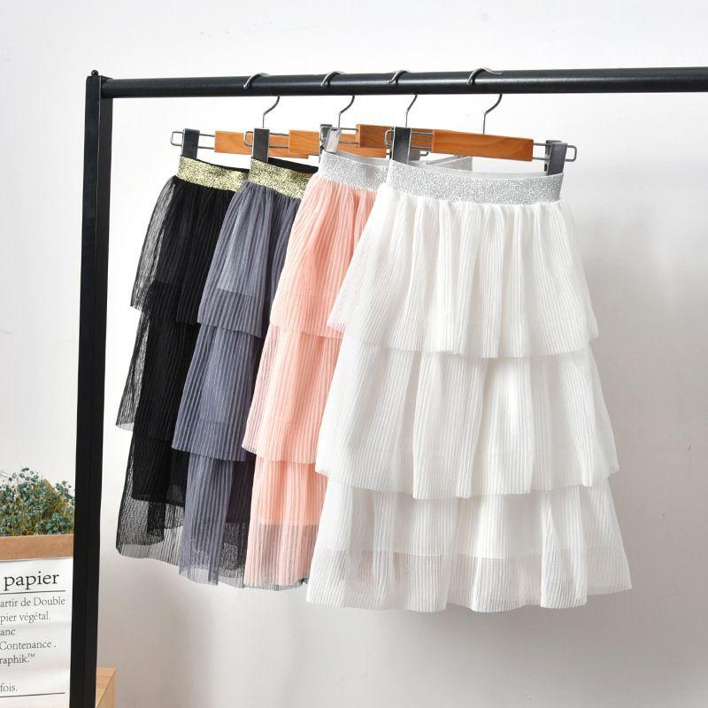 CHÂN VÁY CHO BÉ GÁI, REN LƯỚI XẾP LY XÒE NHIỀU TẦNG HÀNG QUẢNG CHÂU