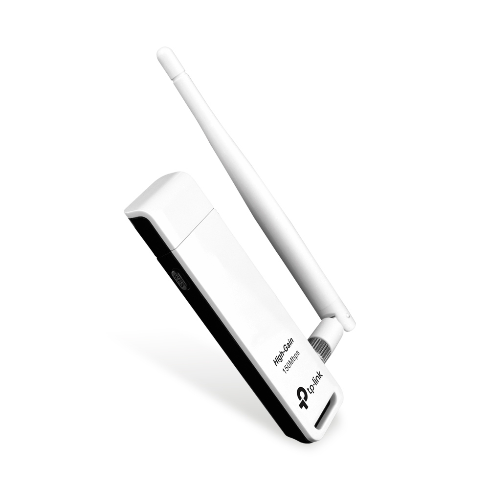 Cạc mạng không dây TP-Link USB TL-WN722N (Chuẩn N/ 150Mbps/ 1 Ăng-ten ngoài) - Hàng chính hãng FPT phân phối